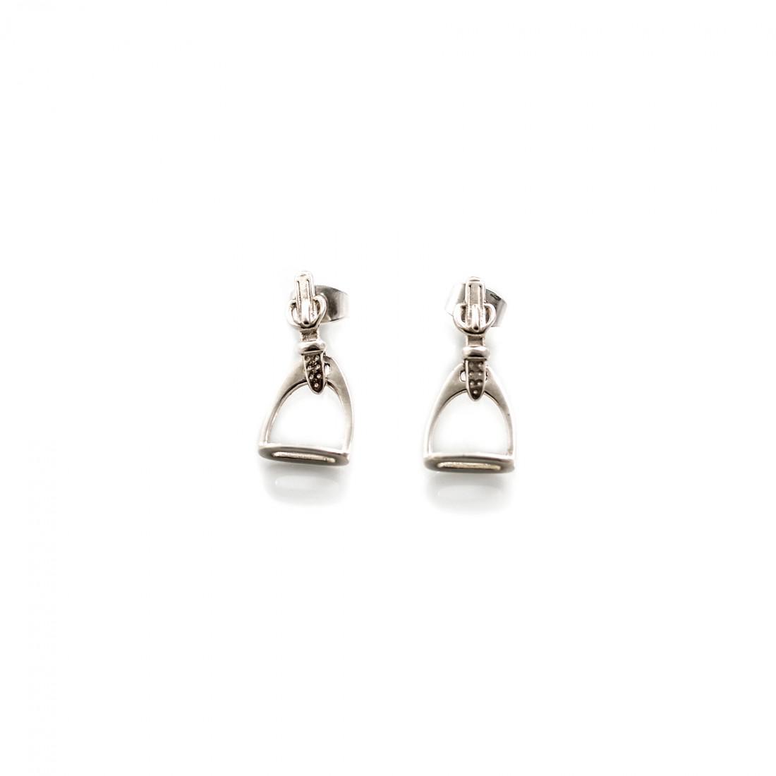 Exclusive Sterling Silver Stirrup Earrings