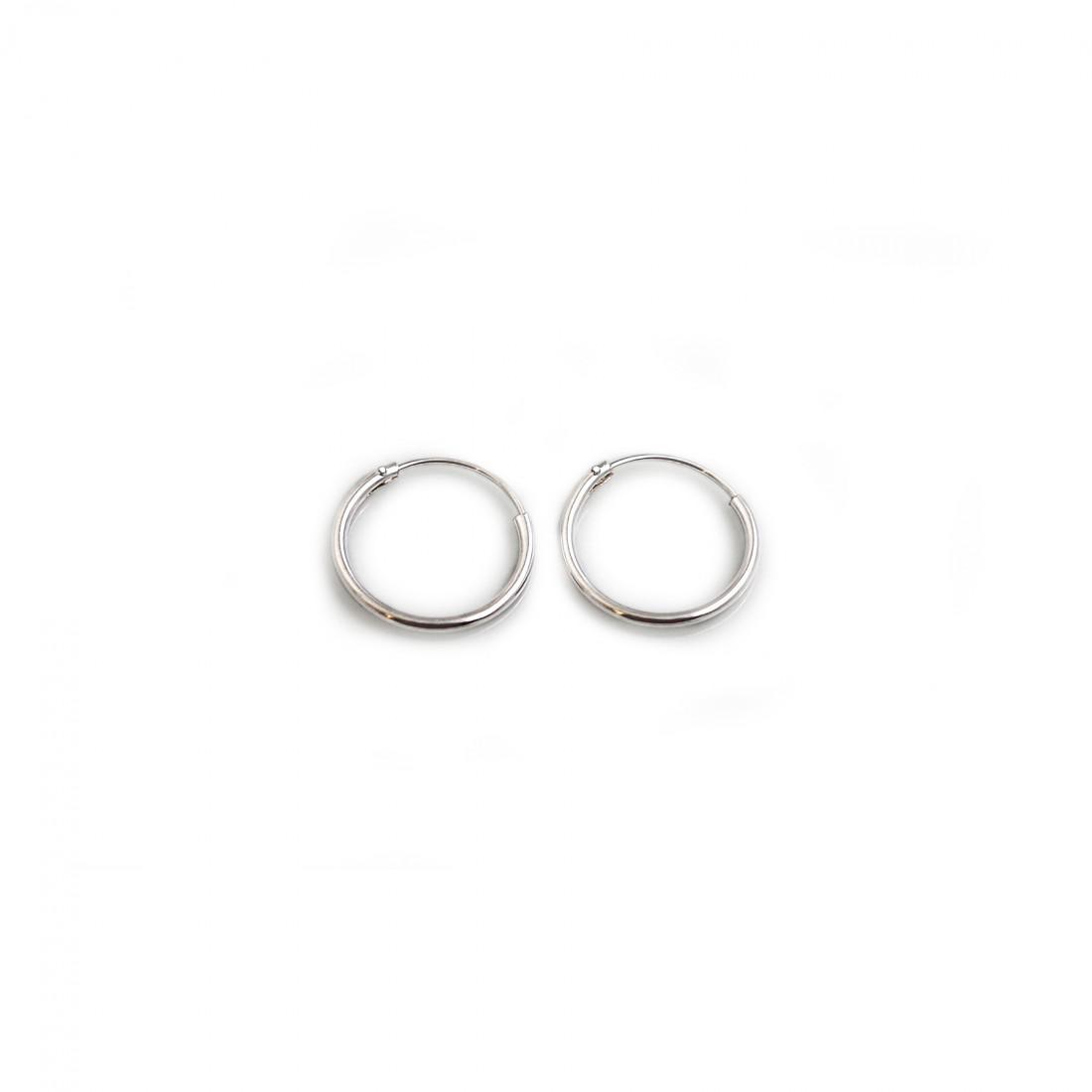 Sterling Silver 14mm Hoop Earrings