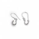 Exclusive Sterling Silver & CZ Dangly Horseshoe Earrings