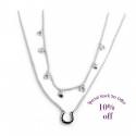 Sterling Silver Hearts & Horseshoes Necklace Stack
