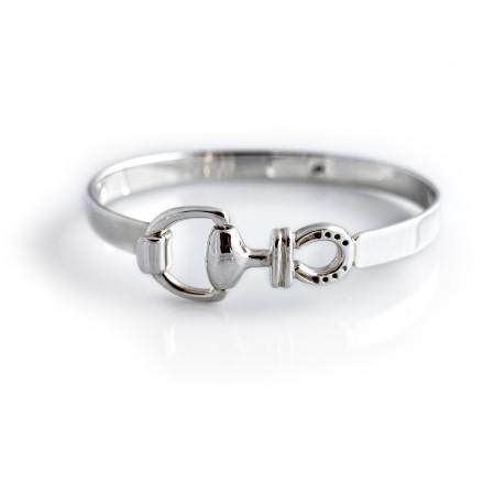 Exclusive Sterling Silver Horseshoe Snaffle Bangle