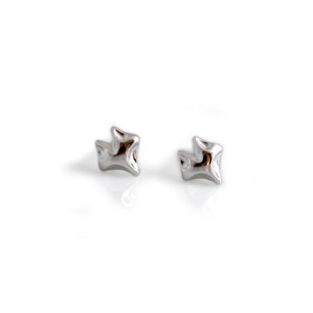 Sterling Silver Fox Stud Earrings