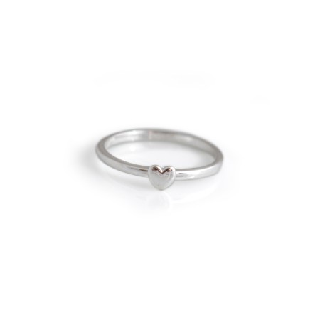 Exclusive Sterling Silver Dinky Heart Stacking Ring