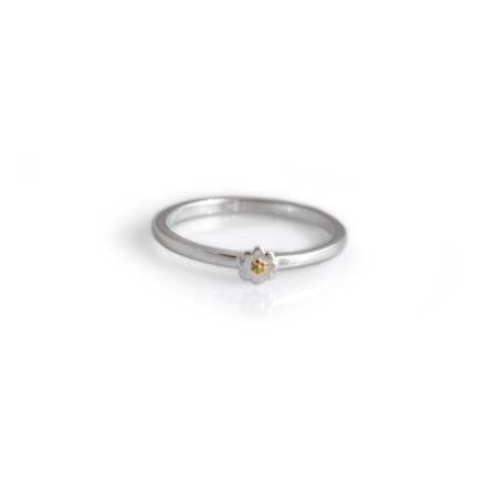 Exclusive Sterling Silver Dinky Daisy Stacking Ring