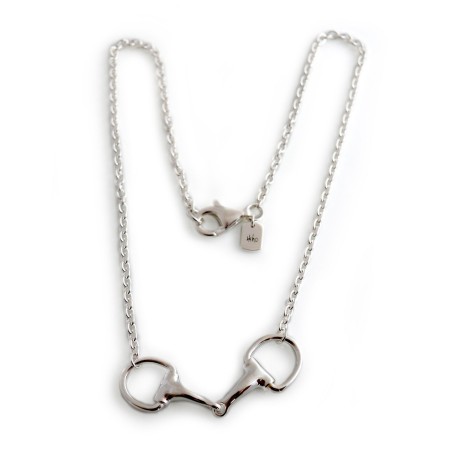 Exclusive Sterling Silver Snaffle Fob Necklace