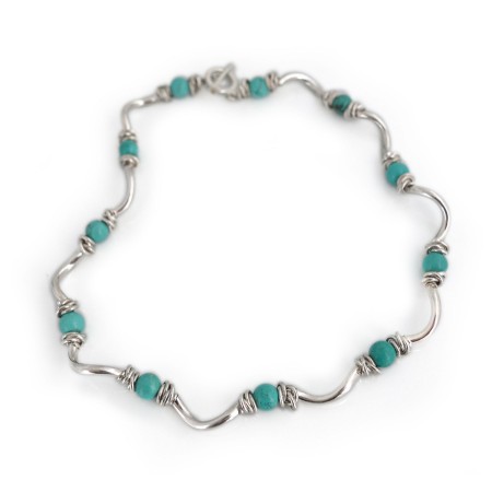 Sterling Silver & Turquoise Knot Necklace