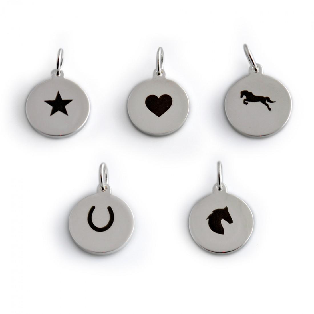 Sterling Silver Personalised Disc With Star
