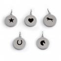 Sterling Silver Personalised Disc With Star
