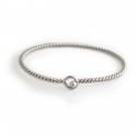 Sterling Silver Spiralled Clip Bangle