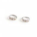 Sterling Silver & 18ct Gold Plated Daisy Hoop Earrings