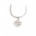 Sterling Silver & CZ Honeycomb & Bee Necklace