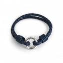 Exclusive Chatham Leather Bracelet with Sterling Silver Clip