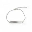 Sterling Silver Engravable Curved Bar Bracelet