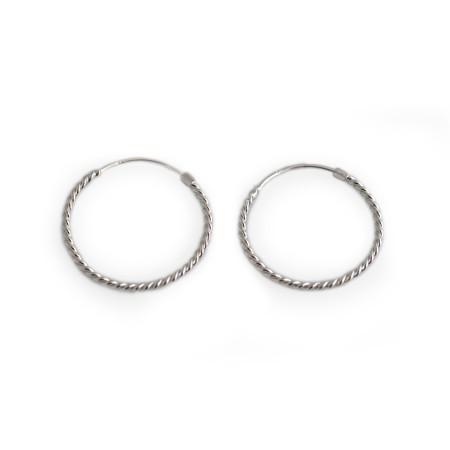 Sterling Silver Spiralled Hoop Earrings