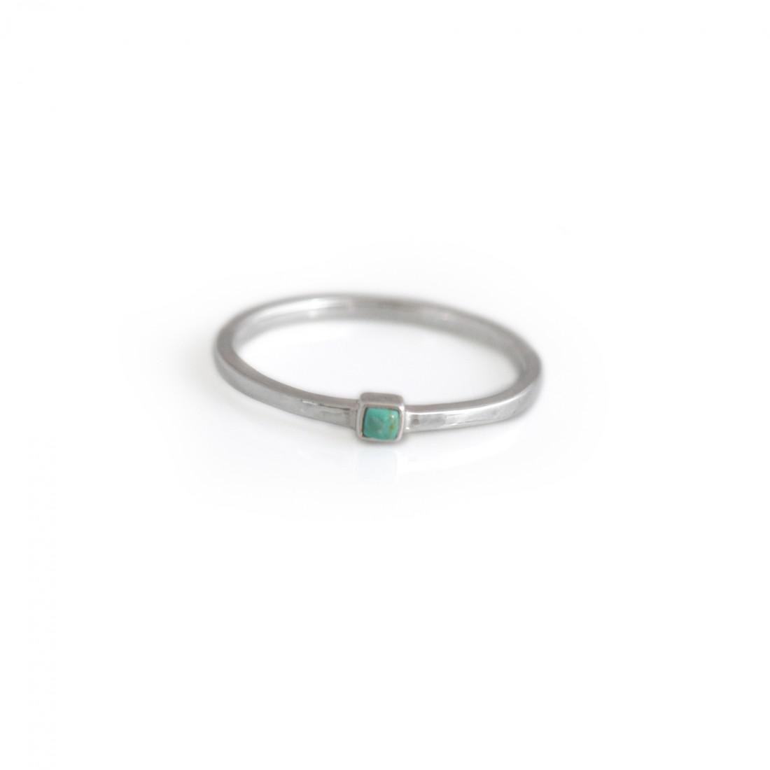 Sterling Silver & Turquoise Ring Dinky Stacking Ring