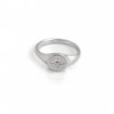 Sterling Silver & CZ Signet Ring