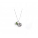 Exclusive Sterling Silver Leo Zodiac CZ Birthstone Necklace