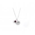 Exclusive Sterling Silver Aquarius Zodiac CZ Birthstone Necklace