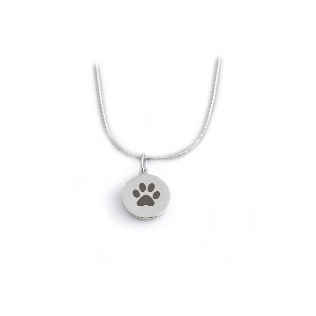 Sterling Silver Paw Print Necklace
