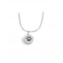 Sterling Silver Paw Print Necklace