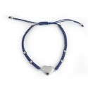 Sterling Silver Engravable Heart Friendship Bracelet