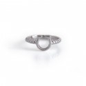 Sterling Silver Spiral Horseshoe Ring