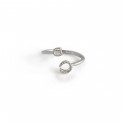 Sterling Silver Adjustable Stirrup & Horseshoe Ring