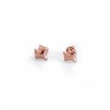 Sterling Silver & 18ct Rose Gold Plated Fox Stud Earrings