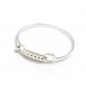 Exclusive Sterling Silver Cherry Roller Snaffle Bangle