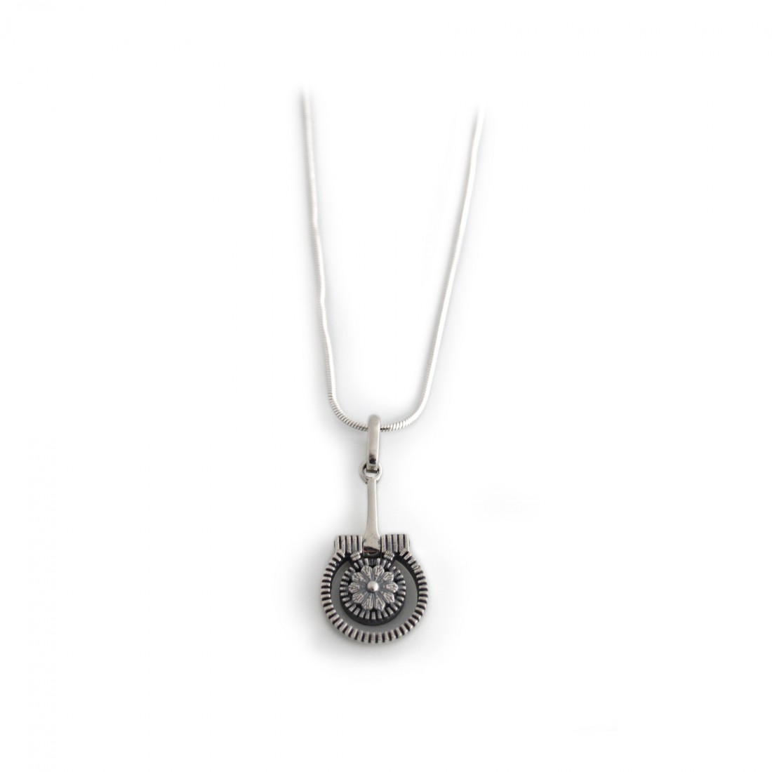 Exclusive Sterling Silver Western Snaffle Pendant With Chain