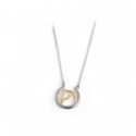Sterling Silver & 18ct Gold Plated Horse Head Horseshoe Necklace