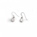 Sterling Silver & Mother of Pearl Teardrop Dangly Earrings