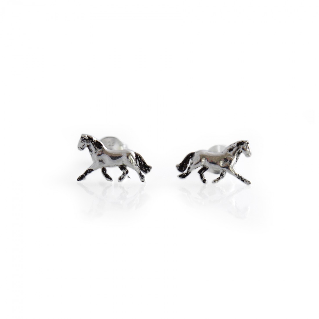 Exclusive Sterling Silver 'Biscuit' Pony Club Earrings