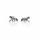 Exclusive Sterling Silver 'Biscuit' Pony Club Earrings