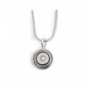 Exclusive Sterling Silver & CZ Shotgun Clay Necklace