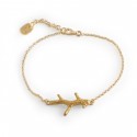 Exclusive Sterling Silver & Complete18ct Gold Twig Bracelet