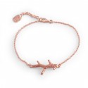 Exclusive Sterling Silver & Complete 18ct Rose Gold Twig Bracelet