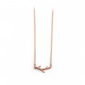 Exclusive Sterling Silver & Complete 18ct Rose Gold Vermeil Twig Necklace
