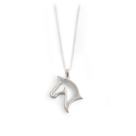 Sterling Silver Horses Head Necklace
