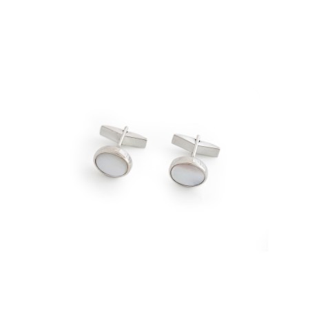 Sterling Silver & Mother of Pearl Cufflinks