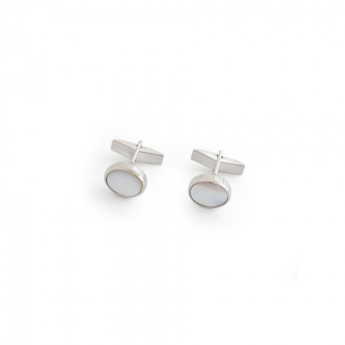 Sterling Silver & Mother of Pearl Cufflinks