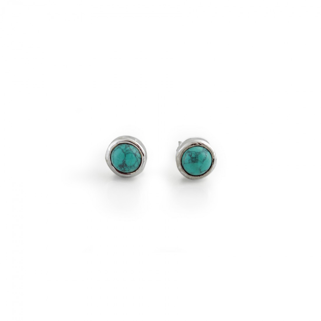 Sterling Silver & Turquoise Stud Earrings