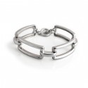 Sterling Silver Rectangular T-Bar Bracelet