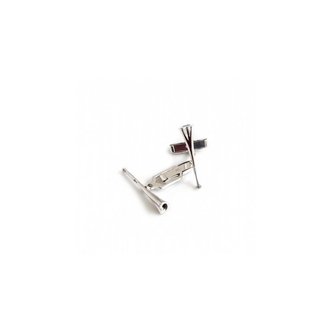 Sterling Silver Hunting Horn Cufflinks