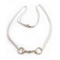 Sterling Silver Double Chained Snaffle Necklace
