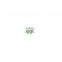 Exclusive Sterling Silver & Green CZ Starlight Roller Charm Bead