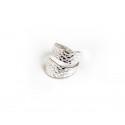 Sterling Silver Hammered Wrap Adjustable Ring