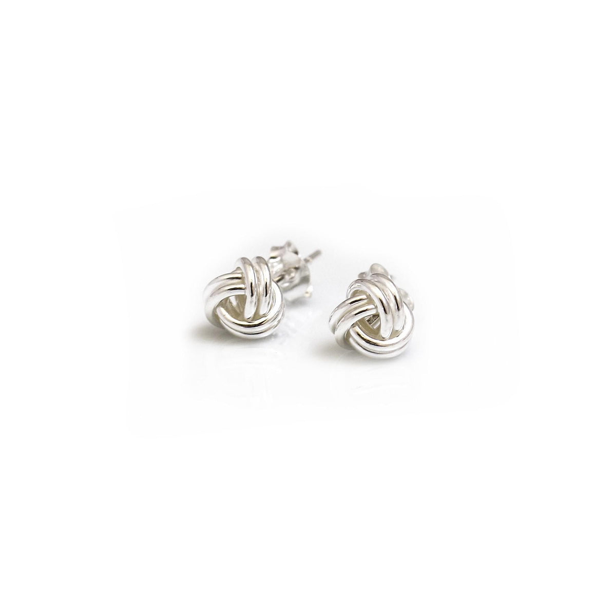 Sterling Silver Knot Stud Earrings