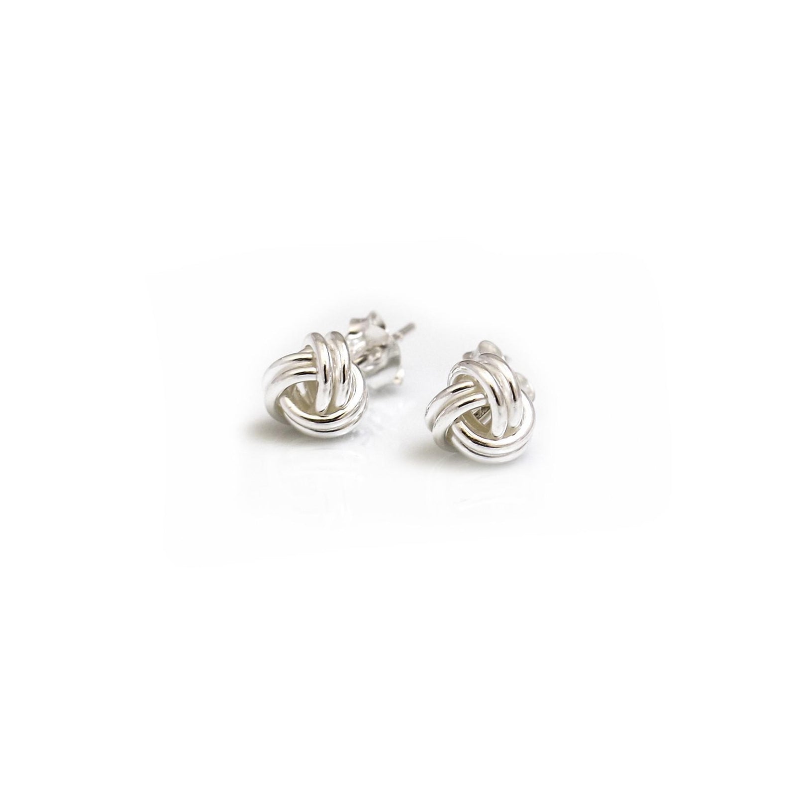 Sterling Silver Knot Stud Earrings