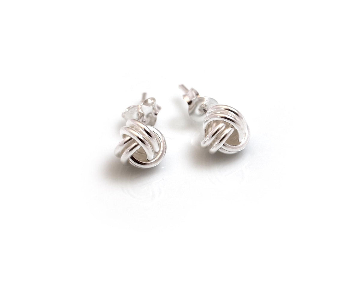 Sterling Silver Knot Stud Earrings
